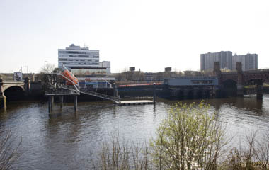 View of the Marine Skills Centre from the north bank